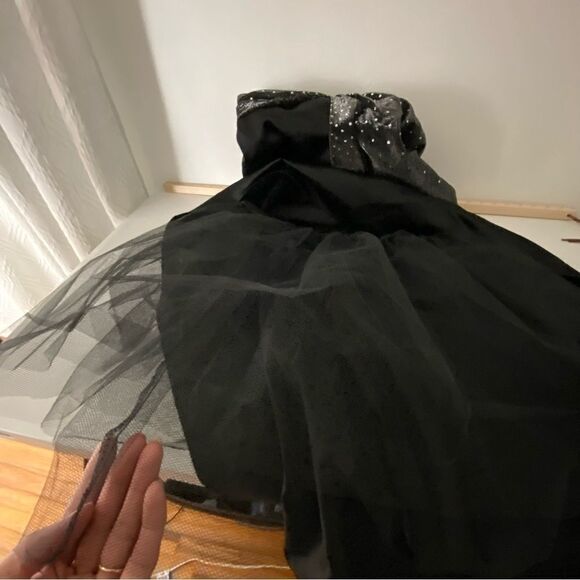 Vintage Y2K Women’s 12 Black‎ Formal Dress Dark Fairy Grunge Whimsigoth Wedding - Picture 6 of 12